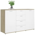 thumbnail image 4 of Charmma Sideboard White and Sonoma Oak 47.2"x14"x29.5" Chipboard, 4 of 9