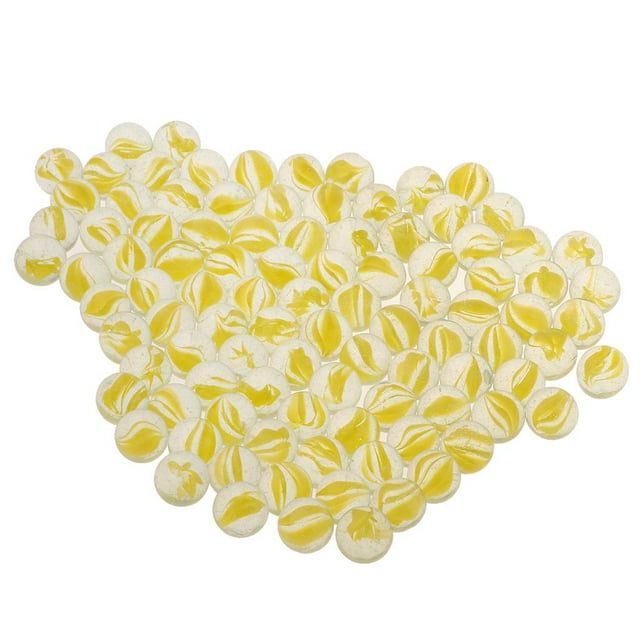 100 Piezas 16 Mm, de Carreras de Mármol para Niños, Juguete de Solitario de Mármol, Accesorios de Damas China Amarillo CUTICAT Marbles Ball Toy