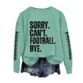 thumbnail image 1 of WEAIXIMIUNG Chandail Camouflage Femme Décontracté Léger Col Rond Chandails Manches Longues Graphique Football Imprimé Chandail Chandails Blouse Haut, 1 of 4