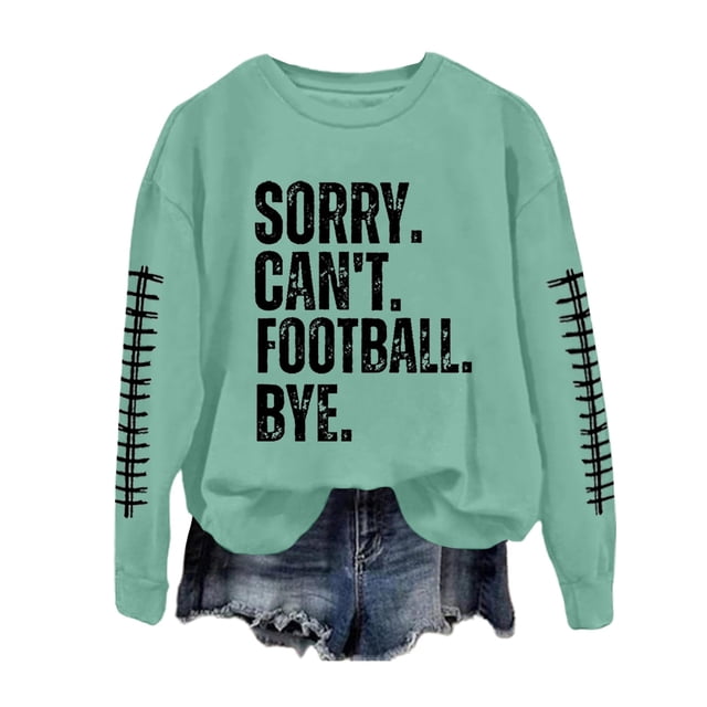 WEAIXIMIUNG Chandail Camouflage Femme Décontracté Léger Col Rond Chandails Manches Longues Graphique Football Imprimé Chandail Chandails Blouse Haut