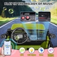 thumbnail image 6 of VIBESPARK 24 Volt 2-Seater Ride on Toys with Remote Control, 9AH Electric Car for Kids, 4WD Battery Powered Ride on Truck Car, Power Car Wheels w/ Bluetooth, Music, Spring Suspension, 3-Speed, Green, 6 of 10