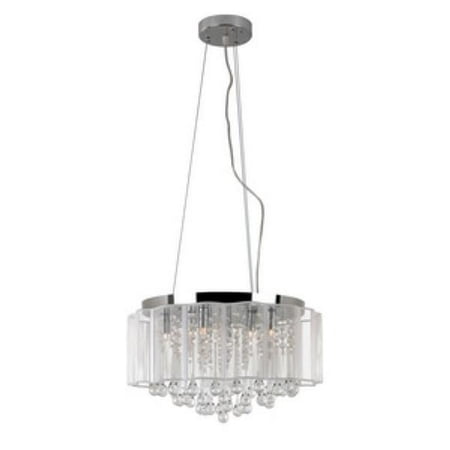 Trans Globe Veiled Modern Eight Light Pendant Polished Chrome Trans Globe Veiled Modern Eight Light Pendant Polished Chrome Finish With Acrylic Beveled Glass