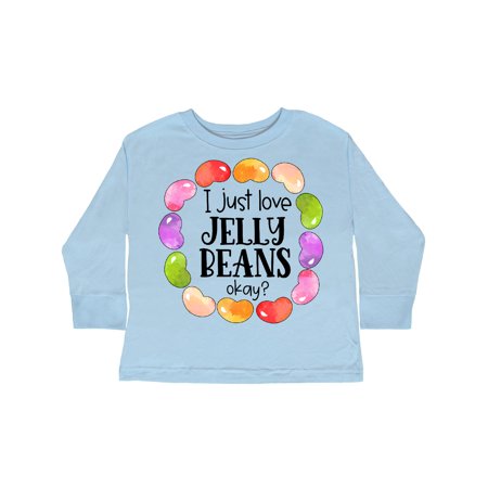 

Inktastic I Just Love Jellybeans Okay Easter Candy Gift Toddler Boy or Toddler Girl Long Sleeve T-Shirt