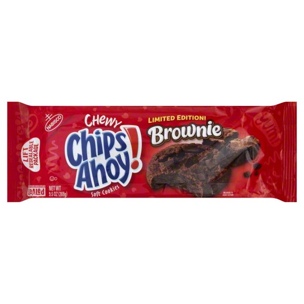 Nabisco Chips Ahoy! Chewy Brownie Soft Cookies Limited Edition, 9.5 Oz