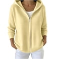 thumbnail image 6 of Womens Ribbed Knit Full Zip Up Hoodie Sweater Slouchy Jacket Long Sleeve with Pockets Casual Cozy Loungewear Fall Fashion 2026 Cardigan, Yellow, M, 6 of 6