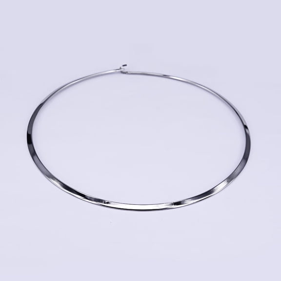 1pc 304 Stainless Steel Choker Necklaces Rigid Necklaces Stainless Steel Color 5.31~5.55 inch(13.5~14.1cm)