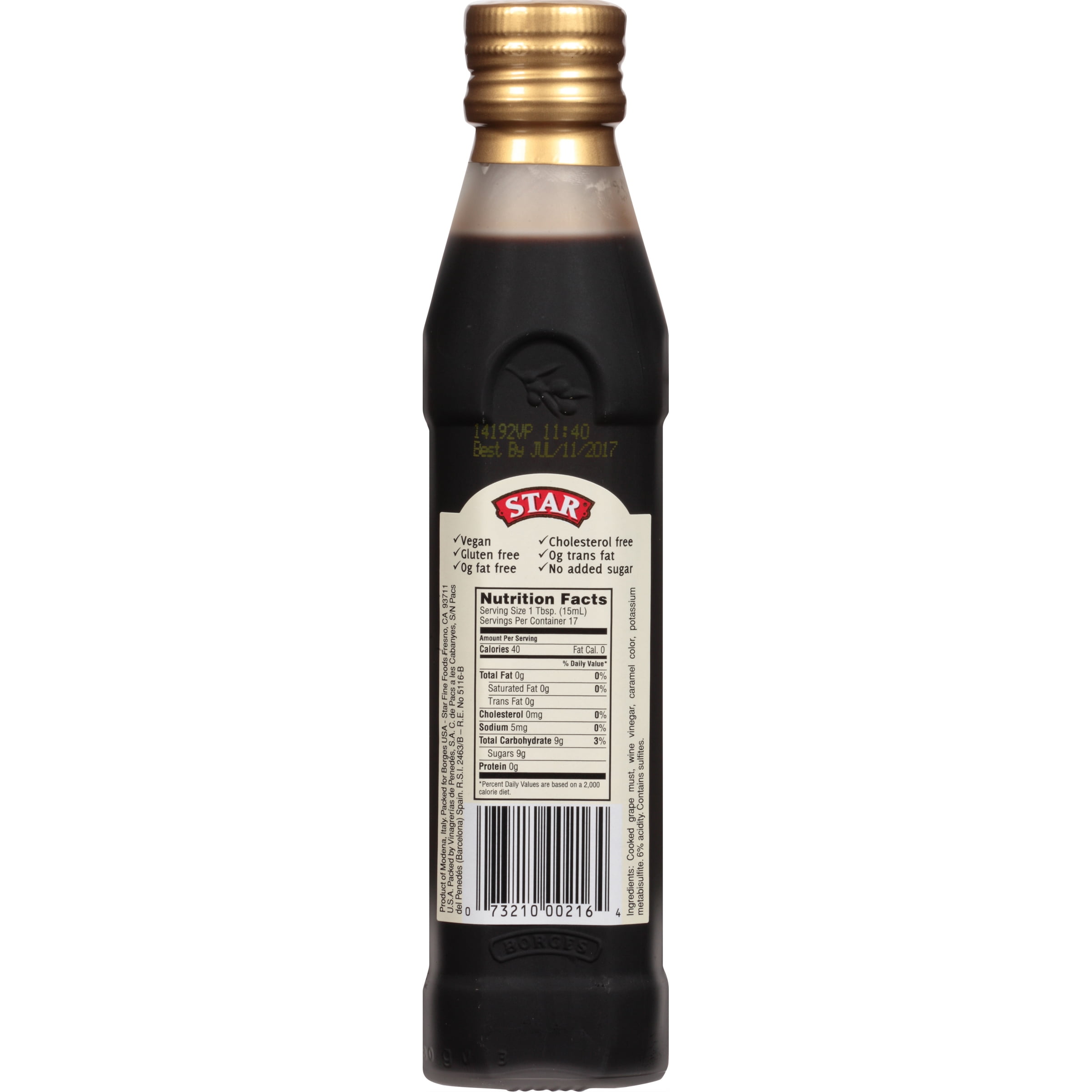 Star Balsamic Vinegar Of Modena Nutrition Facts Blog Dandk