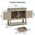 thumbnail image 6 of Asofer 33.5" Farmhouse Buffet Sideboard Cabinet，Farmhouse Console Table with 2 Storage Drawer and 2 Cabinets,Entryway Sofa Table for Kitchen, Dining Room, Living Room,Gray, 6 of 11