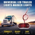 thumbnail image 2 of Unique Bargains Lumières de Remorque LED Universelles pour Camion 24V Plastique Étanche Marqueurs Rouges 2 Pcs, 2 of 8
