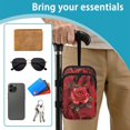 thumbnail image 6 of COEQINE Patterned Crutch Pouch, Walking Cane Bag Red Rose Marble Forearm Crutch Storage Pouch, Two Zipper Pouch, Lightweight, Large Capacity, for Elbow Crutches, 6 of 7