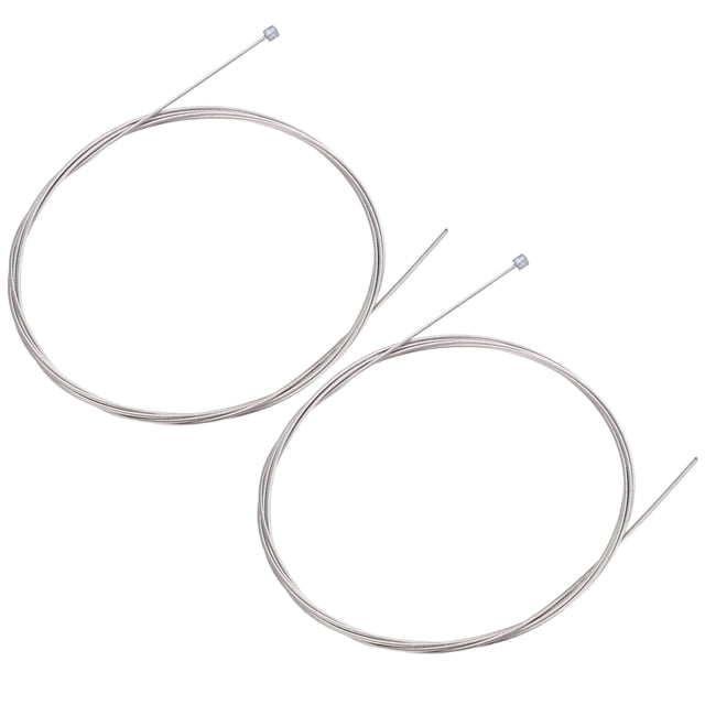 Gupbes 2PCS Folding Bicycle Shifter Cables Braking Line Inner Core Stainless Steel 2.1m Long,Brake Inner Wire,Bike Brake Cable
