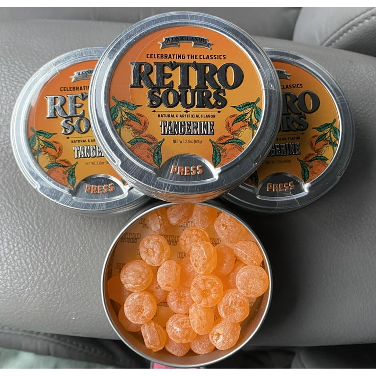 Candy Retro Sours Tangerine 2 oz Tin - Walmart.com
