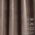 thumbnail image 4 of 3S Brother's Extra Long Solid Luxury Matte Velvet Soft Curtain Coffee Single Panel Hanging Back Tap & Rod Pocket Home Décor 5-25 Feet Custom Made Curtains -Made in Turkey Each(52"x192"), 4 of 7