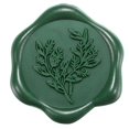 thumbnail image 1 of Pegatinas de cera de eucalipto de Yoption, paquete de 50 unidades, color verde oliva, 3 cm, 1 of 6