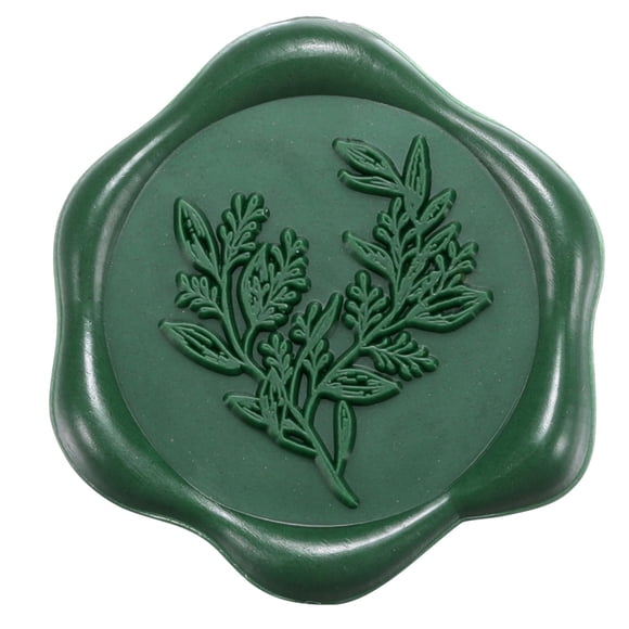 Pegatinas de cera de eucalipto de Yoption, paquete de 50 unidades, color verde oliva, 3 cm