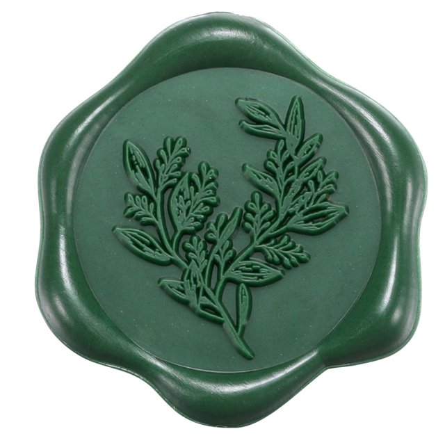 Pegatinas de cera de eucalipto de Yoption, paquete de 50 unidades, color verde oliva, 3 cm