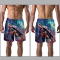thumbnail image 3 of luoweisi Men's Beach Shorts Quick Dry Swim Trunks with Mesh Lining Sea Turtle L, 3 of 5