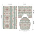 thumbnail image 3 of Orange and Purple Diamond Shaped Geometric Boho Pattern Bathroom Rugs Sets 3 Piece,Toilet Cover Set,Absorbent Non Slip Bathroom Mats Sets with U-Shaped Contour Rug Toilet Rug Set, 3 of 5