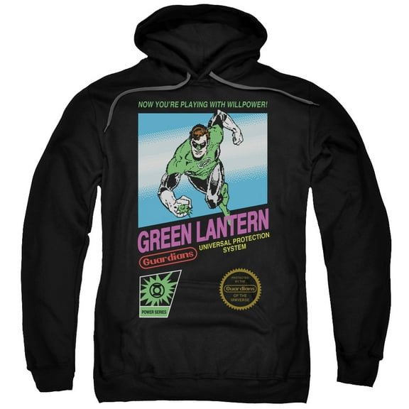Green Lantern Men's  Box Art Hooded Sweatshirt Black