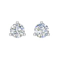 thumbnail image 3 of 0.15 Carat 3-Prong Diamond Stud Earrings in 14K White Gold (I1-I2 Clarity), 3 of 4