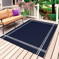 thumbnail image 4 of Outdoor Rug 3x5 ft Solid Color Outdoor Large Area Rug Non Slip Rubber Dark Blue Front Door Mat RV Rug Camping Carpet Patio Outdoor Rugs for Backyard Balcony Deck Porch Indoor, 4 of 9
