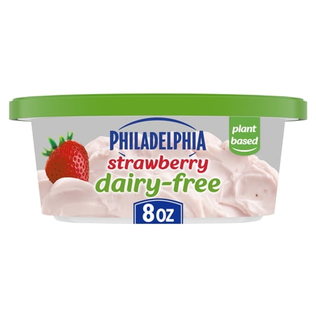 Philadelphia Plant-Based Dairy Free Strawberry Cream Cheese Spread, 8 oz Tub