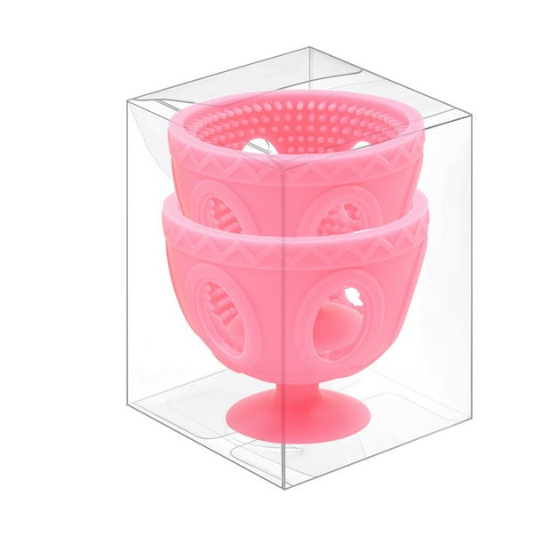 Naiovety 2 piezas de limpiador orgánico de sílice, eliminación de suciedad flexible, 2 piezas/juego de cepillos para huevos frescos, cepillo Cocina y Comedor Rosa
