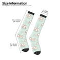 thumbnail image 2 of KLL Flora Daisy Cactus Print Cool Socks Men's Women's Crew Socks Funny Crazy Novelty Stockings, 2 of 6