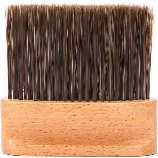 wonima11 Barber Neck Brush,Duster for Hair Cutting, Soft Wood Neck Cleaning Brush, Professional Salon Tool