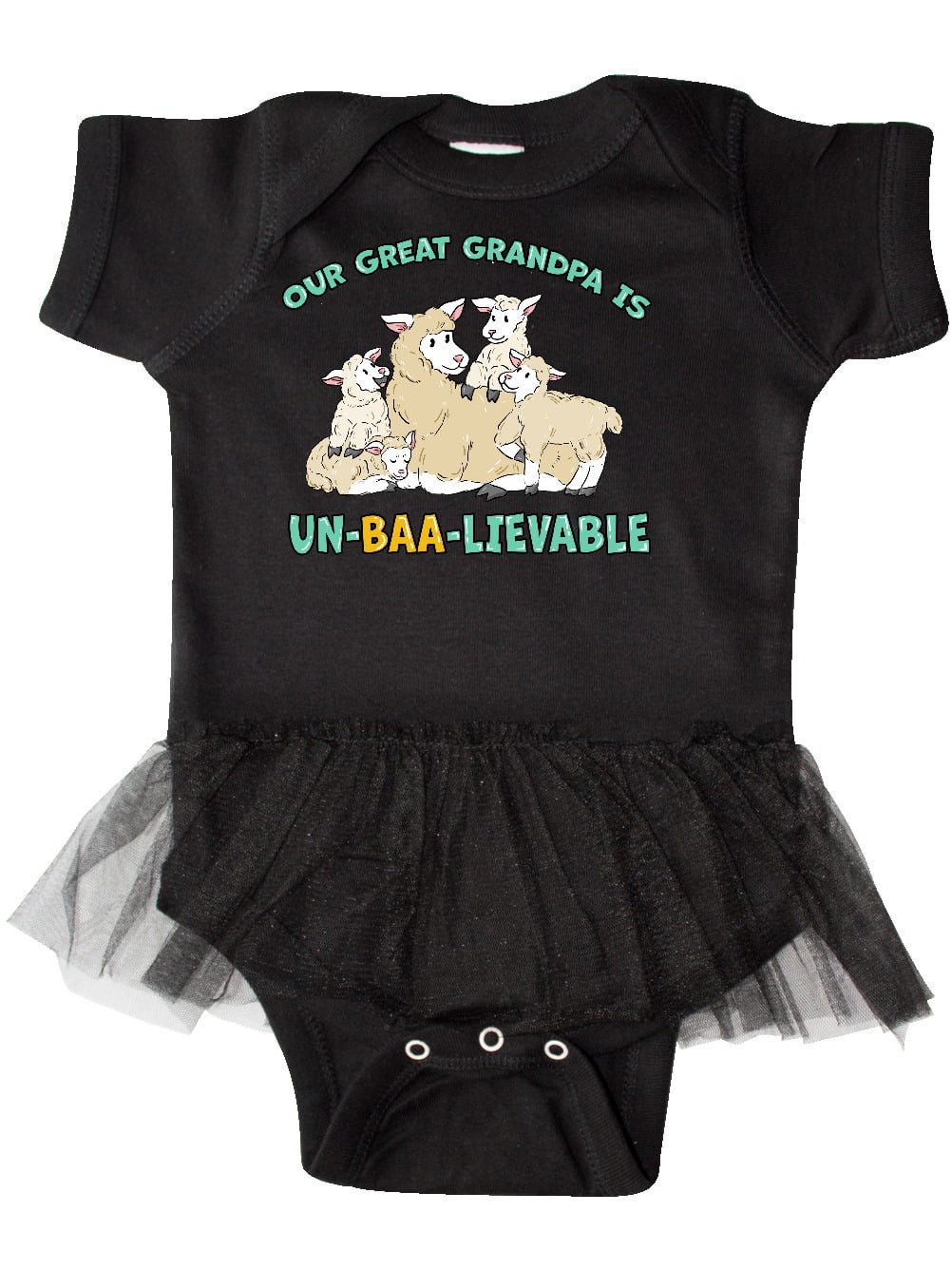 inktastic Our Great Grandpa is Un-BAA-lievable with Cute Infant Tutu Bodysuit 