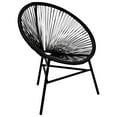 thumbnail image 1 of vidaXL Garden Moon Chair Poly Rattan Black, 1 of 3