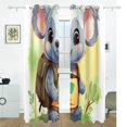 thumbnail image 2 of Koala Bag Leaves Black Out Curtains 72 Inch Length Curtains for Sliding Glass Doors Bedroom Living Room 2 Pack, 2 of 6