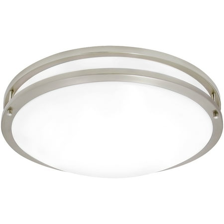 

Maxxima 18 in. LED Flush Mount Ceiling Light 5 CCT 2700K-5000K 2000 Lumens Round Color Selectable Dual Ring Fixture Dimmable