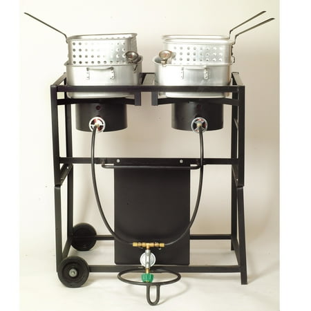 UPC 081795230742 product image for King Kooker #KKDFF30T- 30in Dual Outdoor Propane Frying Cart | upcitemdb.com