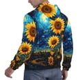 thumbnail image 6 of Sikiie Vintage Starry Sky Sunflower Men's Hoodie, Essentials Hoodie, Sweatshirt, Pullover Hooded Sweatshirt for Men-4X-Large, 6 of 7