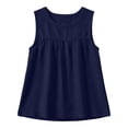 thumbnail image 6 of Womens Cotton Linen Tank Tops, Sleeveless Shirts for Women Summer Casual Plus Size Solid Color Crewneck Dressy Blouses Mothers Gifts, 6 of 6