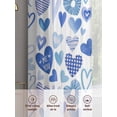 thumbnail image 6 of Valentine's Day Sheer Curtains 54 Inch Length 2 Panels Set Window Treatments, Blue Love Heart Romantic Me You Rod Pocket Semi Curtains for Living Room/Bedroom/Kitchen Décor, 104"W x 54"L, 6 of 7