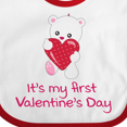 thumbnail image 4 of Inktastic It's My First Valentine's Day Boys or Girls Baby Bib, 4 of 4