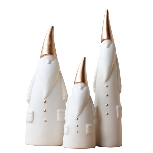 Adornos Simples De Cerámica De Papá Noel, Exquisita Decoración De Vacaciones Para El Hogar, Manualidades Con Nariz Y Ojos Tridimensionales Para El Hogar, Dormitorio, Hotel. 3 Piezas Serendint HA016343-00