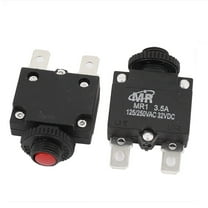 Unique Bargains  125V/250V 3.5A Red Reset Button Overload Protector Circuit Breaker 2Pcs
