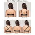 thumbnail image 4 of Wingslove Women's Strapless Bra Push Up Full Coverage Plus Size Bra Underwire Multiway Contour Red Carpet, Black 36DD, 4 of 6