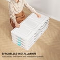 thumbnail image 4 of Garde-robe Portable Pliable Blanche - 8 Compartiments, 2 Tringles, Rangement Gain de Place pour Chambre, Salon et Entrée, 4 of 7