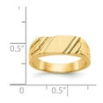 thumbnail image 5 of Real 14kt Yellow Gold 5.5x5.5mm Open Back Signet Ring Size: 6; for Adults and Teens; for Women and Men, 5 of 5