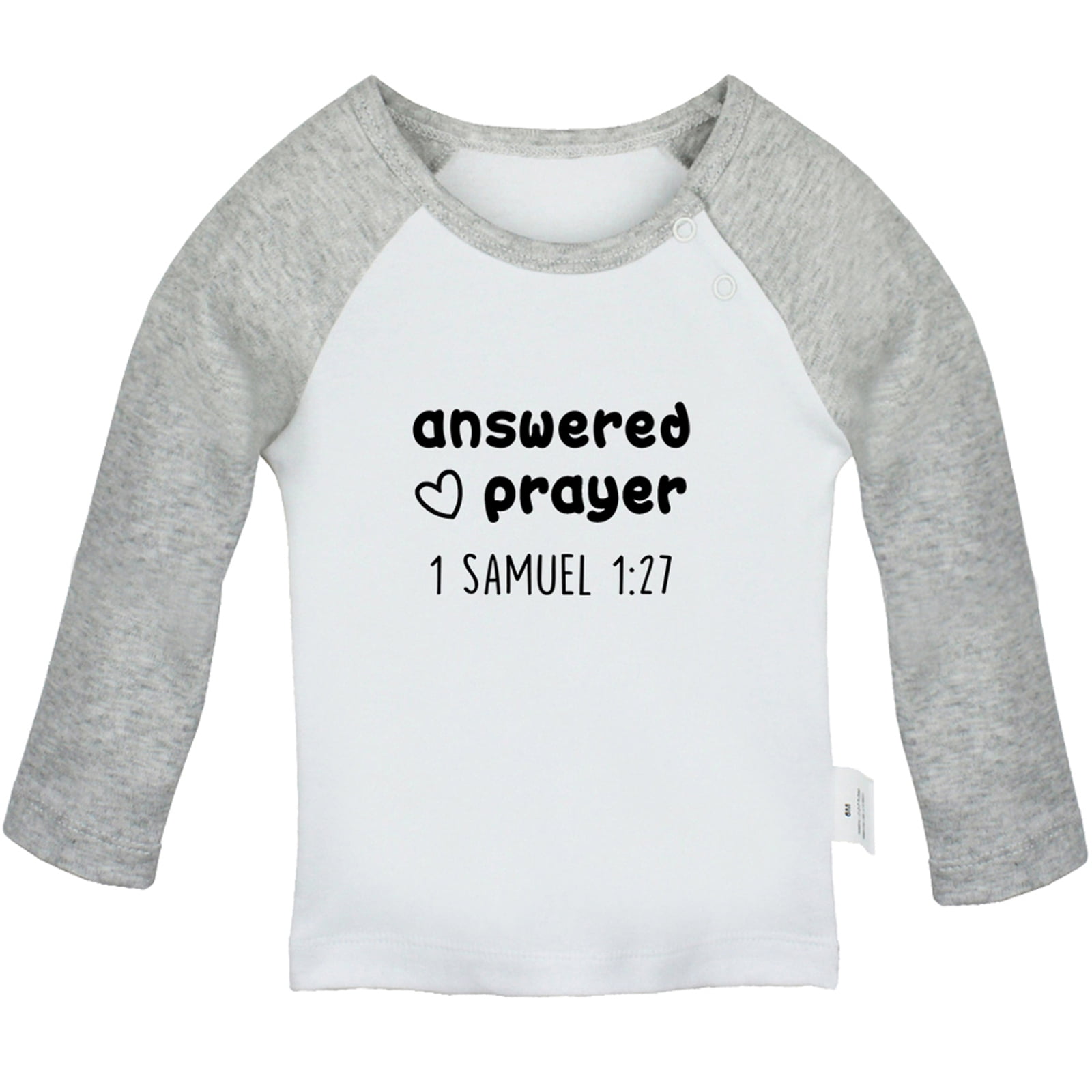 iDzn Answered Prayer Funny T shirt For Baby, Newborn Babies T