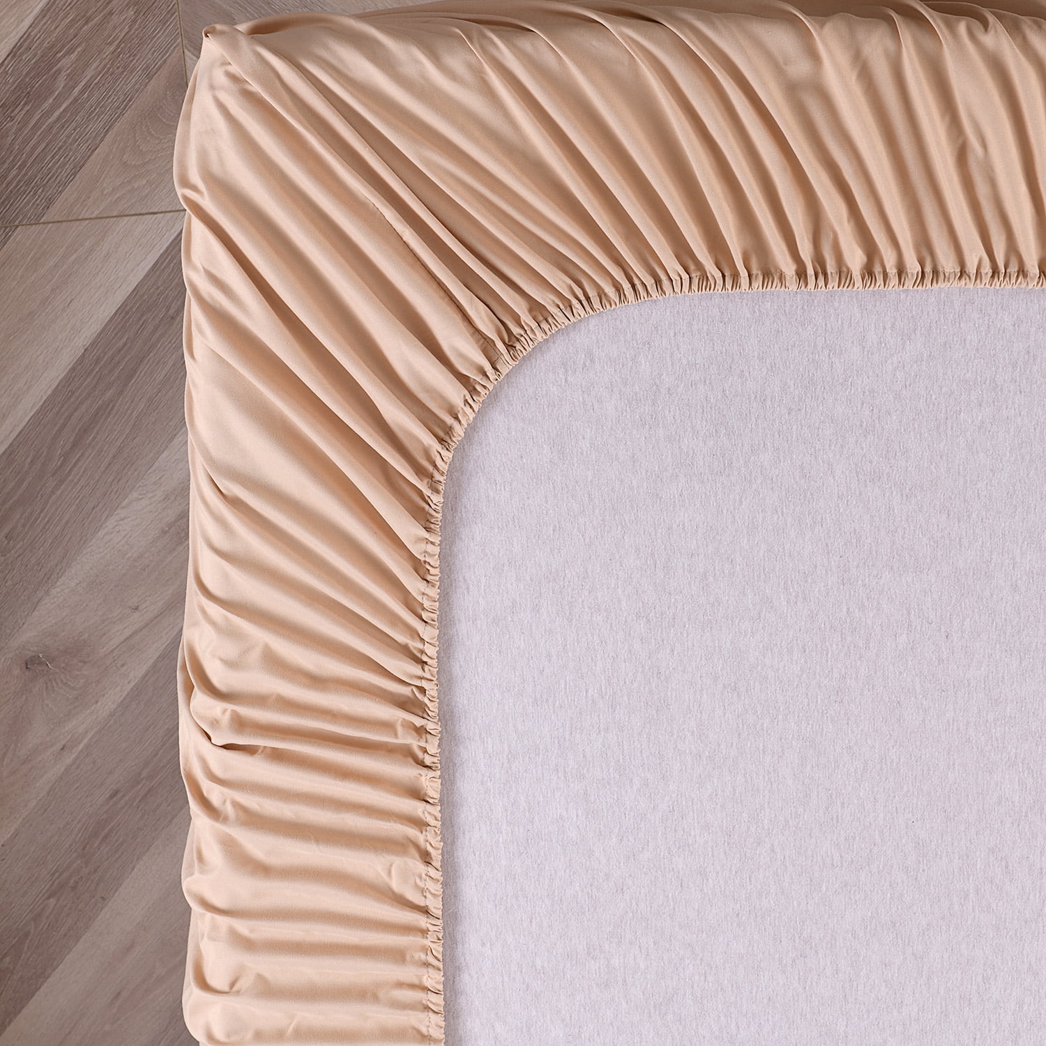JML Bedding Twin Bed Sheets Set - 3 Piece Bedding - Brushed Microfiber 100% Polyester - Shrinkage and Fade Resistant - Easy Care (Twin, Beige)