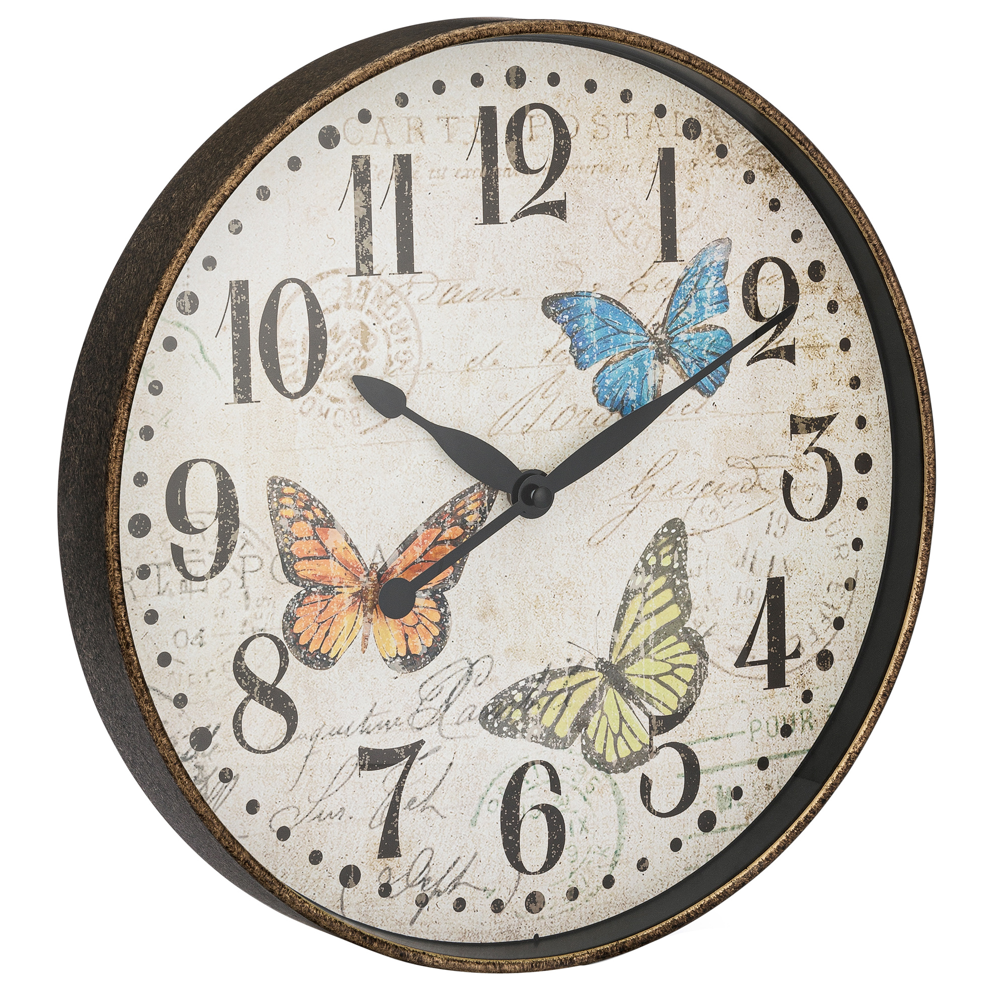 Westclox 12" Round Butterfly Wall Clock - image 2 of 6