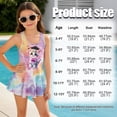 thumbnail image 5 of DISNIMO Cat Paw Printed Girl One Piece Swimsuit with Skirt Quick Dry Bathing Suit Skirted Hawaiian Summer Swimwear Sleeveless Swim Dress Size 7-8, 5 of 8