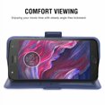 thumbnail image 3 of Case Compatible with Motorola Moto X4 - Artificial Leather Wallet Case with Card Slots Stand In Blue, 3 of 6