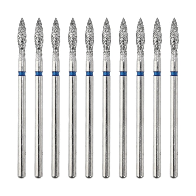 Juego de brocas para uñas de esmeril Unique Bargains 10 piezas 3/32 pulgadas 44.2 mm Azul