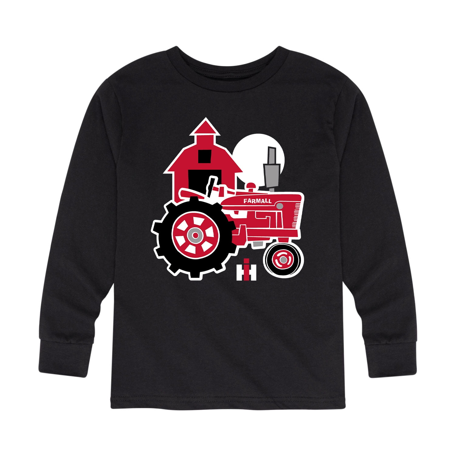 Farmall Tractor And Barn Toddler Long Sleeve Graphic TShirt